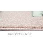 CARPETIA Teppich Kinderzimmer Mädchen Kinderteppich Lama Einhorn rosa Größe 80x150 cm