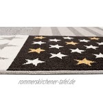 Carpeto Rugs Sterne und Gürtel Kinderzimmerteppich Kurzflor Kinderteppich Weich Teppich für Kinderzimmer ÖKO-TEX Wohnzimmerteppich Teppiche Beige Gelb 160 x 230 cm