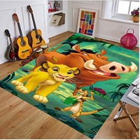 Haiqings Baby Spielmatte König der Löwen Großer Teppich für Wohnzimmer Spielbodenmatte 3D-Druck Teppiche für Jungen Schlafzimmer 120x160cm