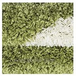 Kinderteppich für Kinderzimmer Fussball Form Hochflor Teppich Grün-Weiss 120x120 cm Rund