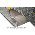 Kinderteppich Spielteppich Baustelle Teppich mit Bagger in grau Größe 80x150 cm