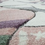 TT Home Kinder Teppich Moderner Spielteppich Einhorn Sternen Design Mit Wolken Rosa Größe:Ø 200 cm Rund