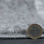 VIMODA Teppich Kurzflor in Lila Grau Weiß Maße:200x290 cm