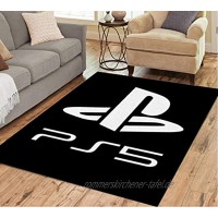 WHFDZJT Playstation Spielteppich Große Teppiche Für Wohnzimmer Cartoon Kinder Schlafzimmer Spielbodenmatte 120X160Cm
