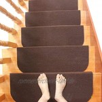 BECCYYLY Treppenabdeckungsteppich Rutschfester Teppich Selbstklebende Treppenstufenauflage Stufenteppich 7St