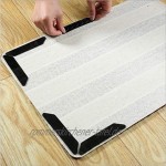 Chytaii 12 Stück Anti-Rutsch-Teppich selbstklebend waschbar wiederverwendbar rutschfest für Küche Büro Wohnzimmer schwarz