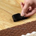 Chytaii 12 Stück Anti-Rutsch-Teppich selbstklebend waschbar wiederverwendbar rutschfest für Küche Büro Wohnzimmer schwarz