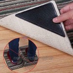 Yumira Antirutschmatte für Teppiche Wiederverwendbare waschbare Teppich Aufkleber Klebende Teppichunterlage Teppichgreifer Pads Teppichband für Fliesenböden Teppiche Fußmatten 4 Stück