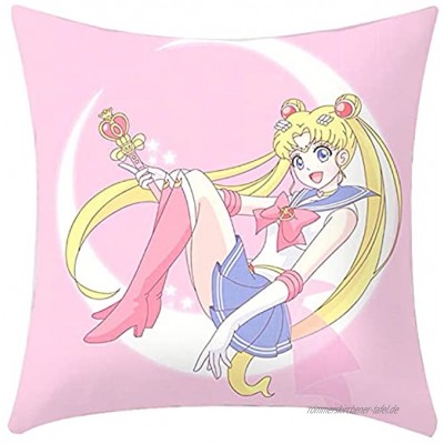 ALTcompluser Anime Sailor Moon Kissenbezug 45x45 cm Zierkissenbezug Kissenhülle Sofa Auto Zimmer Deko Kissen ohne FüllungStil 09