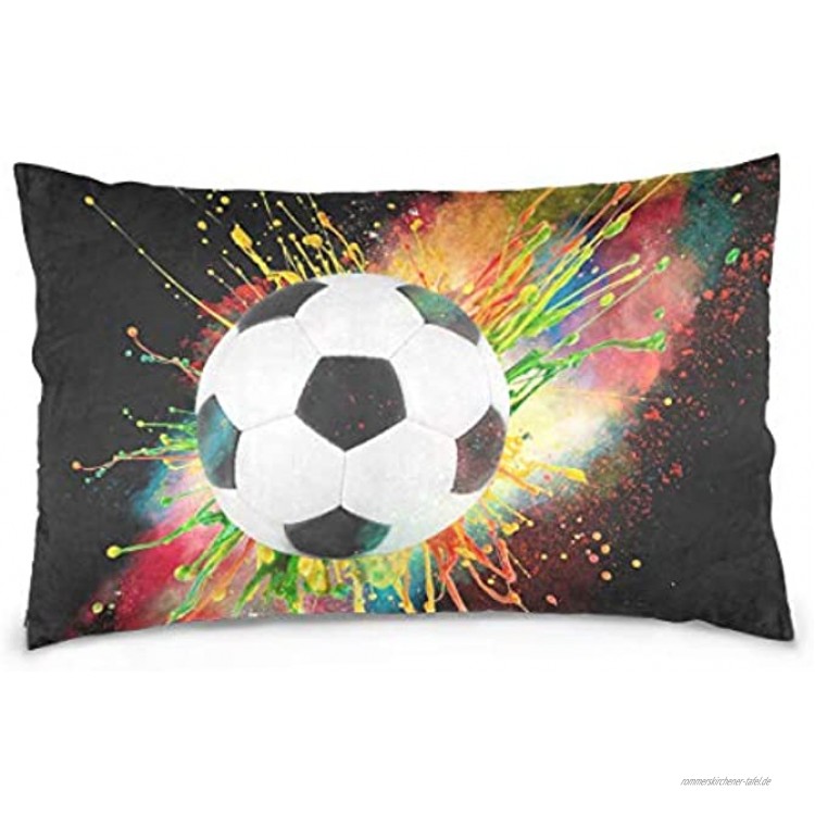 Linomo Kissenbezug 40x60 cm Galaxis Fußball Dekorative Kissenbezug Kissenhülle für Couch Sofa Bett Hause