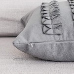 Topfinel 2er Set Kissenbezüge 45x45 cm aus Wollmischung Kissenhüllen mit 3D Bowknot Mustern Modern für Sofa Auto Terrasse Zierkissenbezüge Grau