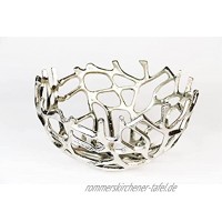 Aluminium Schale 'Klara' Größe: L in Silber rund Tischdekoration Hochzeitdekoration Artra Dekoschüssel Deko Dekoschale Dekoration Geschenk