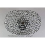 Bador einen wunderschönen Dekoschale Stilvoll Edel und Elegant in Silber mit Kristall Glasperlen umgeben ca. 30 cm x 20,5 cm x 21 cm