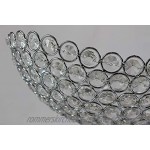 Bador einen wunderschönen Dekoschale Stilvoll Edel und Elegant in Silber mit Kristall Glasperlen umgeben ca. 30 cm x 20,5 cm x 21 cm