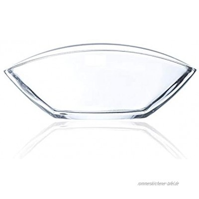 CRISTALICA Glasschale Oval Pflanzschale Dekoschale Glas Transparent 25,5 cm