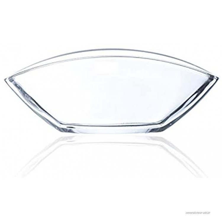 CRISTALICA Glasschale Oval Pflanzschale Dekoschale Glas Transparent 25,5 cm