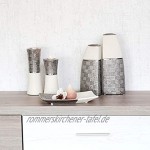 Dekohelden24 Moderne Deko Designer Keramik Schale Platte Naschschale Dekoschale in Silber-rau weiß ca. 26 x 16,5 x 3 cm. 213163