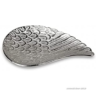 formano Dekoschale Schale Dekoteller | Flügel Engelsflügel | Aluminium 13x22 cm Metall