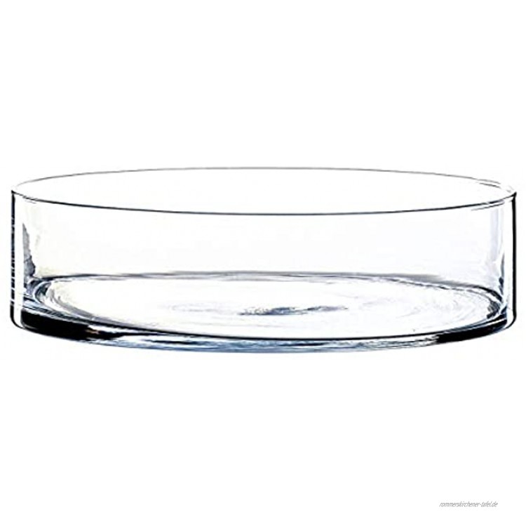 INNA-Glas Zylindrische Glasschale Vera klar 8cm Ø 30cm Obstschale Pflanzschale