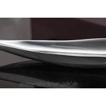 riess-ambiente.de Design Deko Schale Silver Leaf medium Metall Aluminium Legierung poliert 60x15 cm Accessoire
