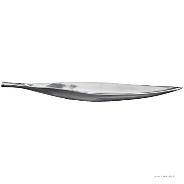 riess-ambiente.de Design Deko Schale Silver Leaf medium Metall Aluminium Legierung poliert 60x15 cm Accessoire