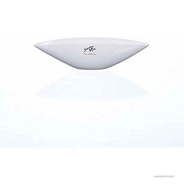Sandra Rich Porzellan Teller Schale ELONGATE oval L. 22cm weiß länglich