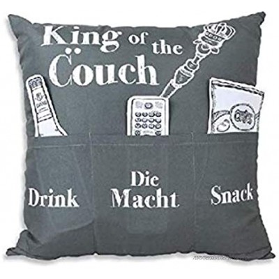 Bavaria Home Style Collection- Endlich ist das Männer Kissen da Deko Couch Sofa Kissen Zierkissen Kuschelkissen ca 40 x 40 cm King of The Couch Geschenk Idee zu Ostern Geburtstag Muttertag