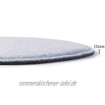 Gepolstertes Stuhlkissen 'ø34cm' zweifarbig hellgrau grau Farbe & Form wählbar | Rundes Sitzkissen aus Filz 2er Set