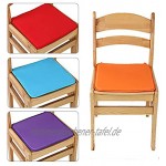 Quadratische Stuhlkissen 40 cm x 40 cm einfarbiges Stuhl-Sitzkissen für den Garten weich und abnehmbar für Esszimmer Büro Café Free Size 10