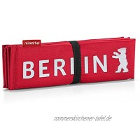 Reisenthel Seatpad Berlin Sitzkissen Stuhlkissen Kissen rot mit Berliner Bären und Berlin-Schriftzug