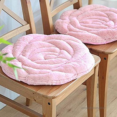Rosafarbene runde weiche Stuhlkissen modisches Sitzkissen für Küche Esszimmerstuhl Sofa Sessel Rollstuhl Rückenlehnenbezug für Büro Heimdekoration Pink