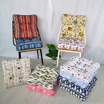 XINH 2er Set gepolstertes Sitzkissen 40 x 40 cm,10 cm hohes Stuhlkissen Stuhlpolster Matratzenkissen fr Sthle Indoor und Outdoor Bezug aus 100% Baumwolle