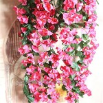 Adisputent zweifarbige künstliche gefälschte Rosengirlande kunstblumen Wein hängen Seide Blume künstliche Blume für Außen- und Innenhochzeit Wand Party Dekoration