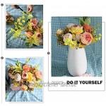 Luyue Vintage Pfingstrosen künstlich Seide Blumen-Bouquet Hochzeitsdekoration hellrosa