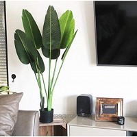 Arnusa Künstliche Strelizie 120 cm Kunstpflanze Traveller Palme Zimmerpflanze Paradies Pflanze Wohnzimmerdeko