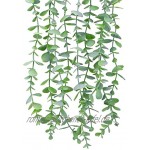 Funarty Künstliche Pflanze zum Aufhängen klein Eukalyptus-Pflanze künstlich grün Ranke im Topf für Zuhause drinnen und draußen