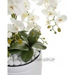 Künstliche Orchidee | 120 cm hoch | Pflanze Dekoration Weiß| Übertopf XXL | TOP Qualität | Handarbeit