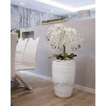 Künstliche Orchidee | 120 cm hoch | Pflanze Dekoration Weiß| Übertopf XXL | TOP Qualität | Handarbeit