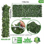 Künstlicher Efeu Sichtschutz Bildschirm Erweiterbare künstliche Hecken Zaun Faux Ivy Vine Leaf Dekoration für Indoor Outdoor Garten 50 * 300cm