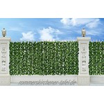Künstlicher Efeu Sichtschutz Bildschirm Erweiterbare künstliche Hecken Zaun Faux Ivy Vine Leaf Dekoration für Indoor Outdoor Garten 50 * 300cm