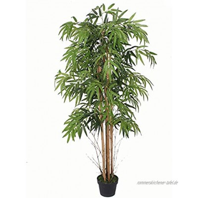 Kunstpflanze Big Bambus im Blumentopf 150 cm Deko Pflanze Zimmerpflanze künstlich Kunstbaum