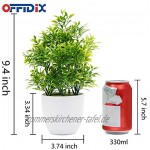 OFFIDIX Künstliche Pflanzen Mini-Kunststoff-Eukalyptus-Pflanzen für die Heimdekoration Gefälschte Pflanze Kunstplastik-Pflanzen mit weißer Vase