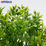OFFIDIX Künstliche Pflanzen Mini-Kunststoff-Eukalyptus-Pflanzen für die Heimdekoration Gefälschte Pflanze Kunstplastik-Pflanzen mit weißer Vase