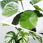 SOGUYI Künstliche Pflanzen 15cm Mini Indoor Kunstpflanze mit Töpfen Home Office Hotel Küche Garten Party Deko Pflanzen Deko Modern 3 Pack
