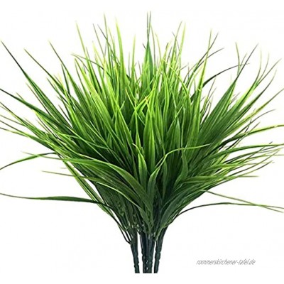 Ymwave 4Pcs Kunstpflanzen Künstliche Weizengras Pflanzen Grün Gesamthöhe ca 37cm für Innen Ourdoor House Garten Perfekte Dekor