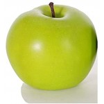 artplants.de Set 6 x Künstlicher Apfel ADALBERO grün 8cm Ø 8cm Kunst Früchte Deko Obst