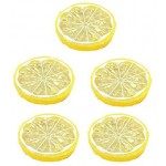 Da.Wa 5 Stück Künstliche Zitronenscheiben Deko Gefälschte Früchte