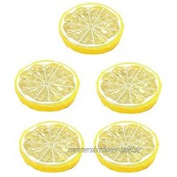Da.Wa 5 Stück Künstliche Zitronenscheiben Deko Gefälschte Früchte
