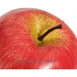 Hrsptudorc R 6 Stueck Dekorativer Kuenstlicher Apfel Kunststoff Obst Imitation Hause Dekoration rot
