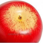 Hrsptudorc R 6 Stueck Dekorativer Kuenstlicher Apfel Kunststoff Obst Imitation Hause Dekoration rot